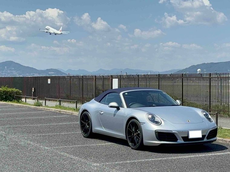 ポルシェ911カブリオレのフロントとリアクォーターに施工した事例