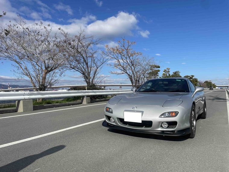 マツダ RX-7のフロント一式にクリア施工した事例